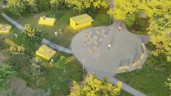240613 Park Ohrada VIZUALIZACE Střed kavárna